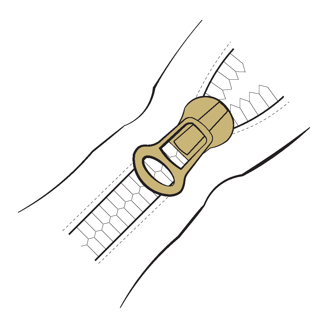Bags zipper repair italian shoe factory